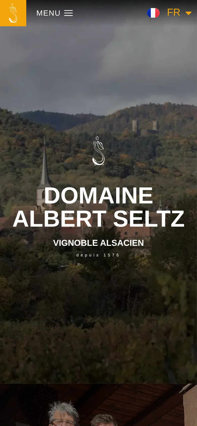 Page d'accueil d'albert-seltz.fr sur téléphone