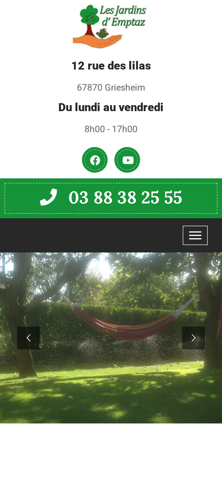 Page d'accueil de emptaz.fr sur téléphone